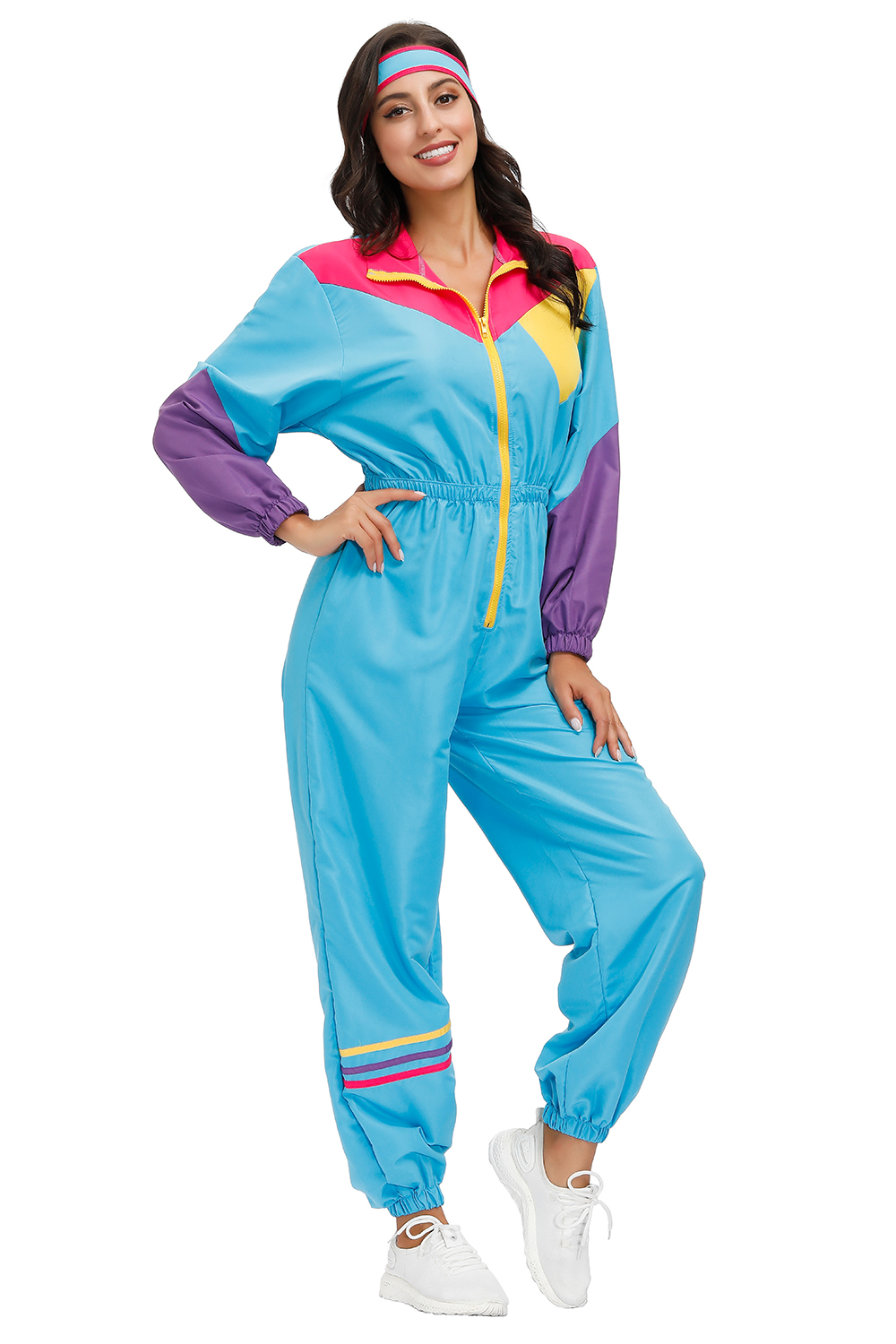 Womens 2 Pc Awesome 80s Ski Suit Costume